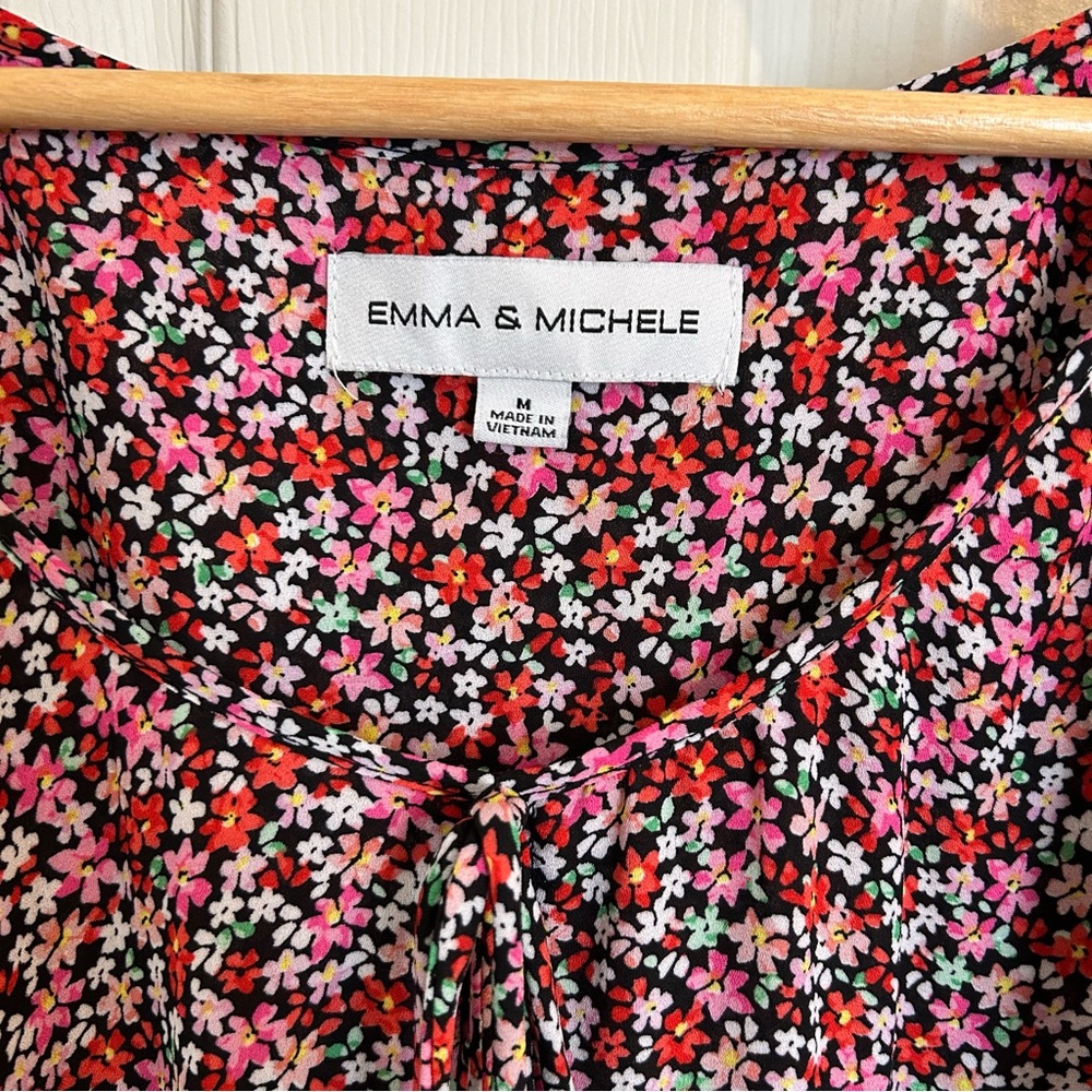 Ditsy Floral Cottagecore Flowy Boho Mid-Length Dress - Size M - Picture 3 of 9